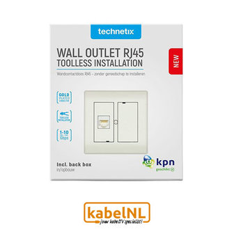 Technetix wandcontactdoos RJ45 omschrijving