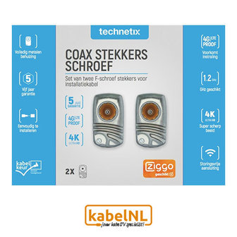 F connector Ziggo 2 stuks