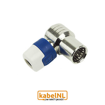 F connector Ziggo haaks