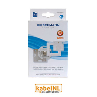 Hirschmann wandcontactdoos internet 1x RJ45 Cat6A Wit