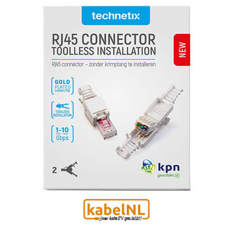 Set van 2 doe-het-zelf-RJ45 connectoren voor CAT6