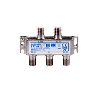 Technetix 4 weg splitter F connector ESX-04