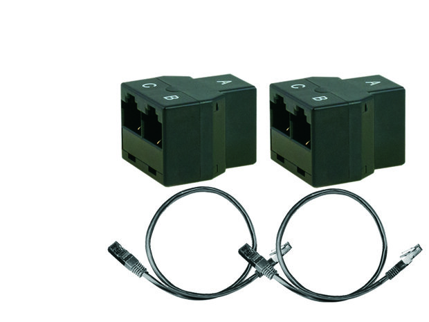 UTP splitters CAT-5/6 (2 stuks)