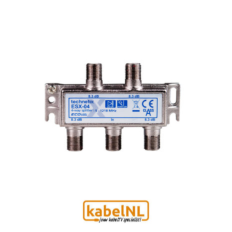 Technetix 4 weg splitter F connector ESX-04