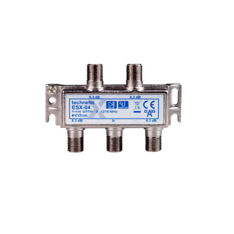 Technetix 4 weg splitter F connector ESX-04
