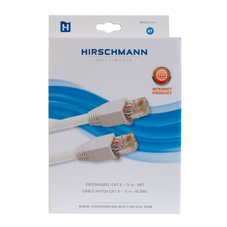 Hirschmann Cat6 UTP netwerkkabel 5m wit