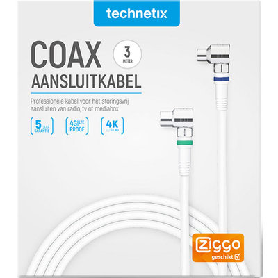 Technetix RLA ++ 21 coax kabel Ziggo 3m