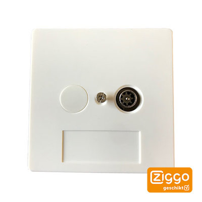 Eengats wandcontactdoos Ziggo