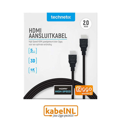 Technetix High Speed HDMI kabel Ziggo 2m