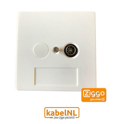 Eengats wandcontactdoos Ziggo