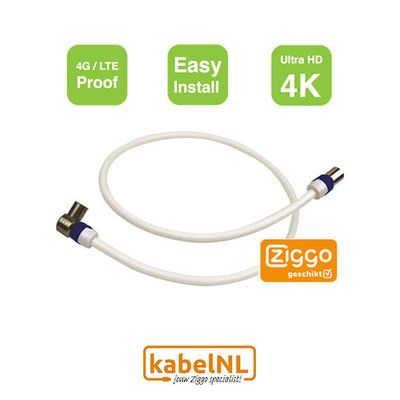 Aansluitkabel hoofdaansluiting - versterker | modem Ziggo 1m