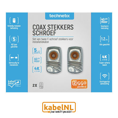 Technetix F connectoren 2 stuks