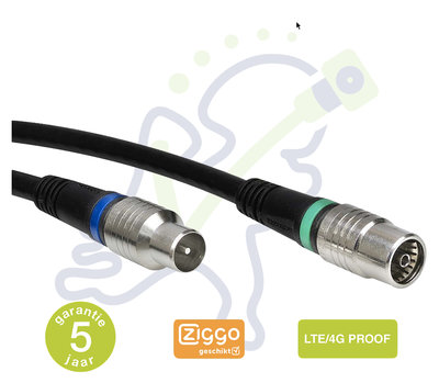 Technetix RLA ++ 4G coax aansluitkabel 1.5m Ziggo geschikt