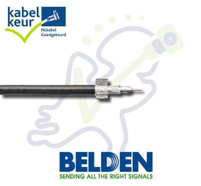 Belden H125 DB+ coax kabel zwart rol 100m