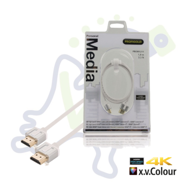 Profigold High Speed HDMI kabel met ethernet Wit 1 meter