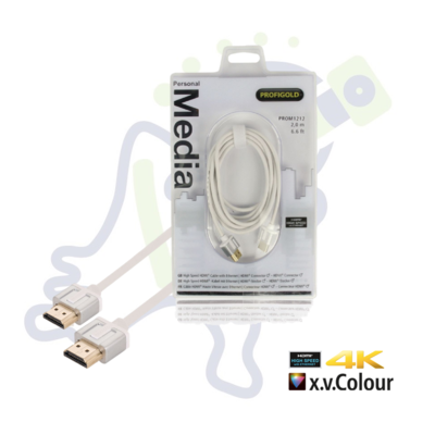 Profigold High Speed HDMI kabel met ethernet Wit 2 meter