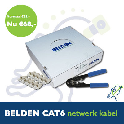 Actie! Belden 7965E UTP Cat6 netwerk kabel grijs 100m
