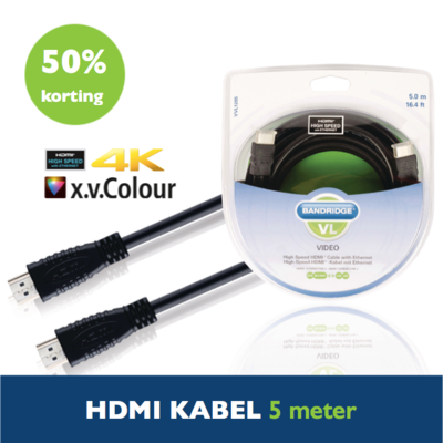 Actie! HDMI kabel high speed 4K Ultra HD 5m