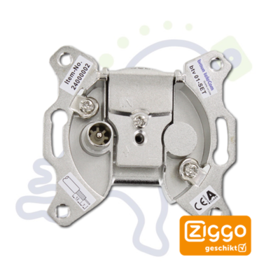 Eengats wandcontactdoos Ziggo