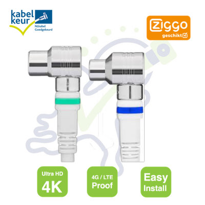 Technetix RLA ++ 21 10m coax kabel Ziggo gecertificeerd 4G Proof