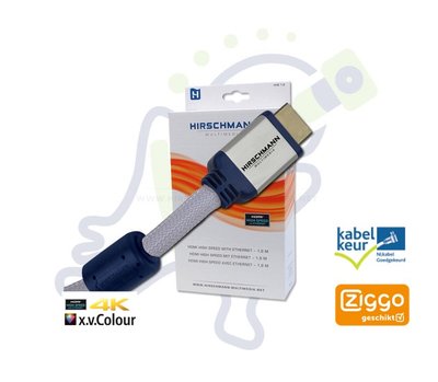 HHE 1.8 Hirschmann HDMI kabel 4K Ultra HD 1.8m Ziggo geschikt