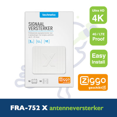 Technetix FRA-752 X antenne versterker Ziggo gecertificeerd