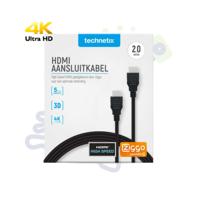 Technetix High Speed HDMI kabel Ziggo 2m